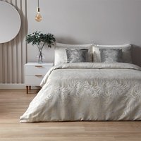 Marble Jacquard Duvet Cover Set Oyster, Oyster / King