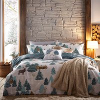Arcticus Arctic Animal Duvet Cover Set Blue, Blue / Super King