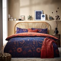 Constellation Celestial Duvet Cover Set Bronze/Navy, Bronze/Navy / King