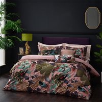 Moriyo Tropical Velvet Duvet Cover Set Dusky Blush, Dusky Blush / Super King