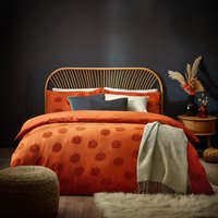 Pumpkin Tufted Halloween 100% Cotton Duvet Cover Set Spice, Spice / Super King