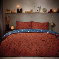 Witchy Vibes Duvet Cover Set Rust, Rust / Single