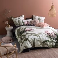 Alice Grandiflora 100% Cotton Duvet Cover Set Ivory/Green, Ivory/Green / King