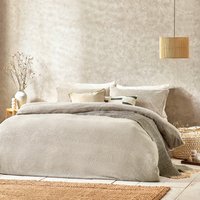 Boucle Duvet Cover Set Greige, Greige / King