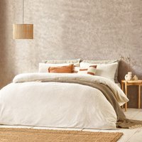 Boucle Duvet Cover Set Ecru, Ecru / King