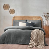 Chunky Waffle Duvet Cover Set Dusk, Dusk / Super King