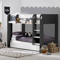 Julian Bowen Mars Bunk And Underbed Charcoal And White