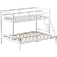 Vida Designs Sydney Tripler Sleeper Bunk Bed 3Ft Single & 4Ft Double Bed, White, 90 X 190 Cm & 135 X 190 Cm