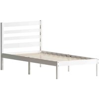 Junior Vida Libra 3Ft Single Solid Pine Wood Bed, White, 90 X 190 Cm
