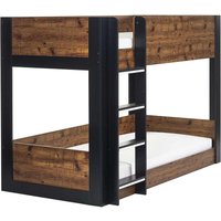 Julian Bowen Solomon Bunk Bed - Rustic and Black