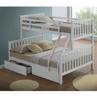 The Artisan Bed Company Three Sleeper with Flat Headboard - White