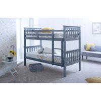 Carra Grey Wooden Single Bunk Bed