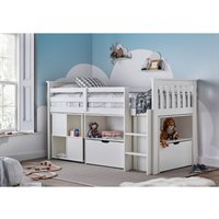 Milo White Sleep Station Desk Storage Bed