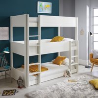 Snowdon White Three Tier Bunk Bed and Pocket Mattresses