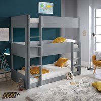 Snowdon Grey Three Tier Bunk Bed and Orthopaedic Mattresses