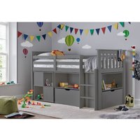 Milo Grey Sleep Station Desk Storage Bed and Pocket Mattress