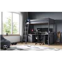Noomi Tera Solid Wood Gaming Highsleeper Grey