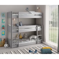 Noomi Stak Triple High Bunk Bed Grey