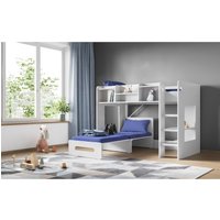 Flair Furniture Flair Wizard Junior Highsleeper With Blue Futon White