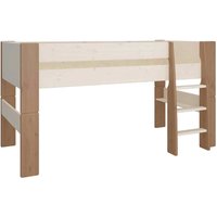 Steens For Kids Mid Sleeper White Washed Gray Brown Lacquered