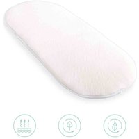 Clair de Lune Natural Bamboo Palm Moses Basket/Noah Pod Mattress - White/Cream