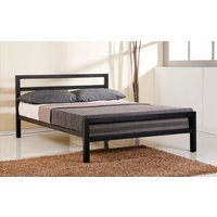 Time Living City Block Metal Bed Frame, Small Double, Black