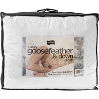 Luxury 13.5 Tog Hungarian Goosefeather and Down Duvet, Double