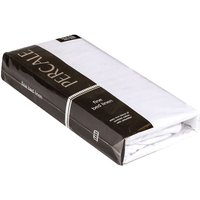 Percale Fitted Sheet, Small Double, White