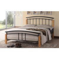 Time Living Tetras Metal Bed Frame, King Size, Black & Beech