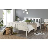 Aspire Atlantic White Wooden Bed Frame, Superking