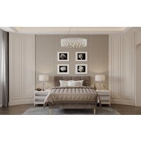 Vogue Jessica Champagne Crushed Velvet Bed Frame, King Size