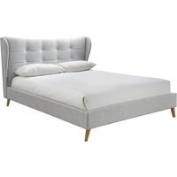 Olivia's Hudson Fabric Bed in Dove Grey / Single