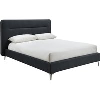 Olivia's Fisher Fabric Bed in Charcoal / Double