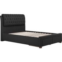 Olivia's Veronica 2 Drawer Bed in Charcoal / Kingsize