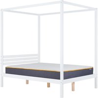 Olivia's Melody Four Poster Bed in White / Double