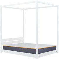 Olivia's Dante Four Poster Bed in White / Double