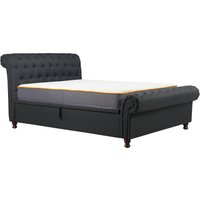 Olivia's Caspian Side Opening Ottoman Bed in Charcoal / Kingsize