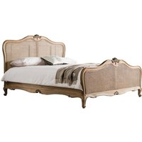 Gallery Interiors Chic King Size Cane Bed Weathered