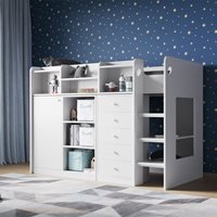 Flair Wizard High Sleeper Storage Bed White