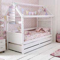 Nordic Kids Open House Bed with Drawers & Trundle
