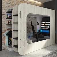 Trasman Pod Solo 4 Gaming High Sleeper Bed with Chair Bed 90x200cm