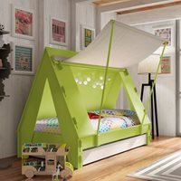 Mathy by Bols Original Kids Tent Cabin Bed with Trundle Drawer available in 26 Colours - Mathy Jungle Green