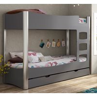 Mathy by Bols Childrens Bunk Bed in Fusion Design with Trundle or Storage Drawer - Mathy White