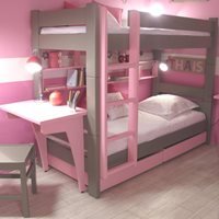 Mathy by Bols Separable Bunk Bed in Dominique Design with Drawers & Desk