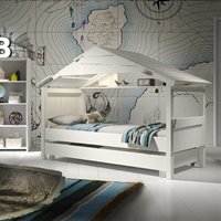 Mathy by Bols Handmade Star Treehouse Cabin Bed with Optional Trundle Drawer - Mathy Moss Grey