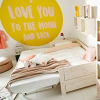Lifetime Luxury Jump Up Childrens Bed with Pop-Up Trundle Bed - Lifetime White