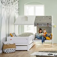 Lifetime Corner Beach Luxury House Bed with Bench