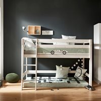 Lifetime Road Race Kids Luxury Mid Sleeper Bed with Free Accessories  - Lifetime White