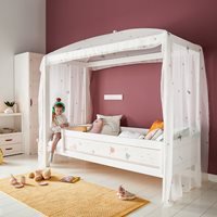Lifetime Fairy Dust Luxury Four Poster Bed with Free Accessories - Lifetime White