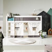 Lifetime Cactus Kids Luxury Mid Sleeper Bed with Free Accessories - Lifetime Whitewash
